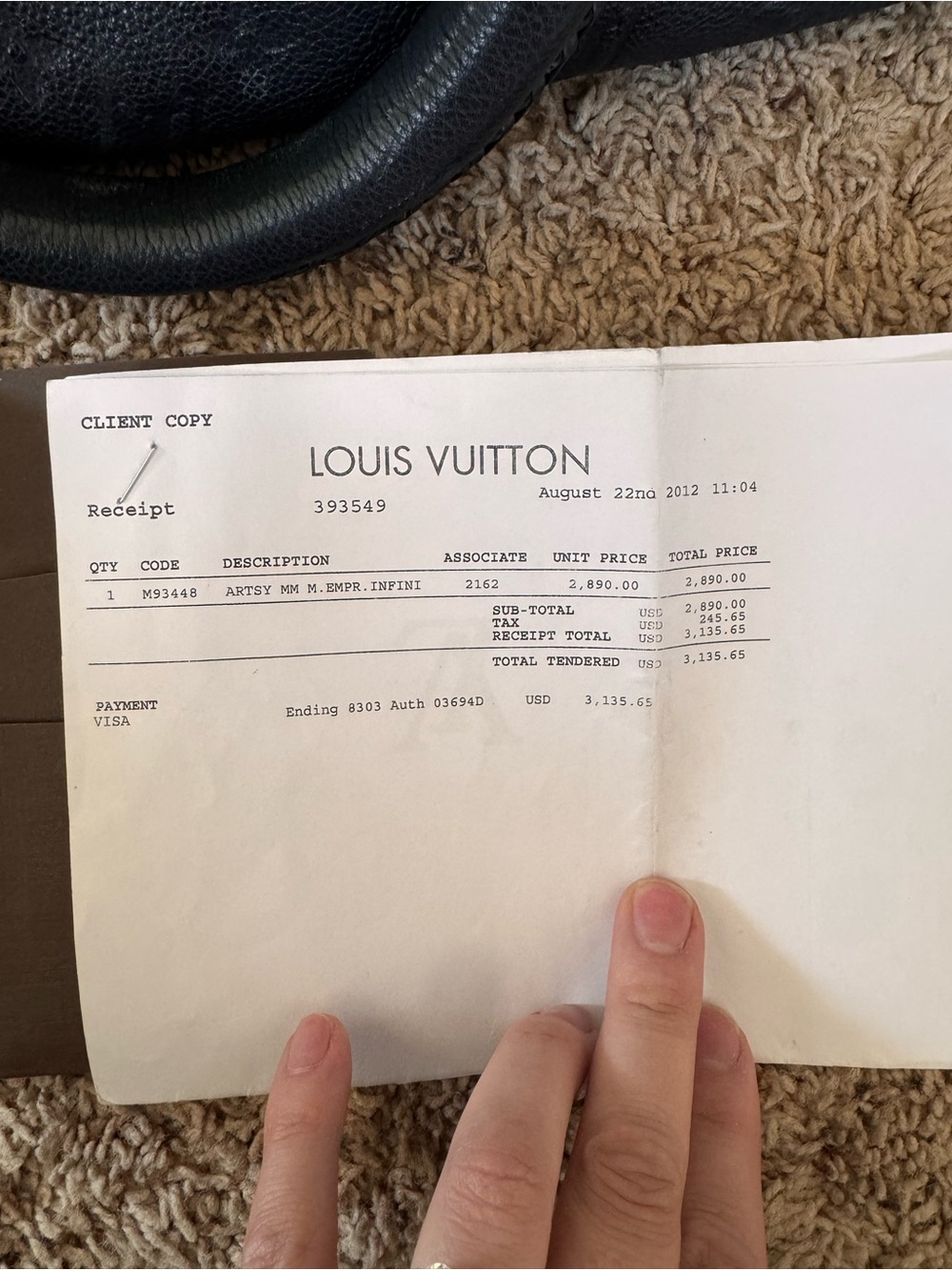 Louis Vuitton Artsy MM Empreinte Infini Purse - Picture 15 of 15